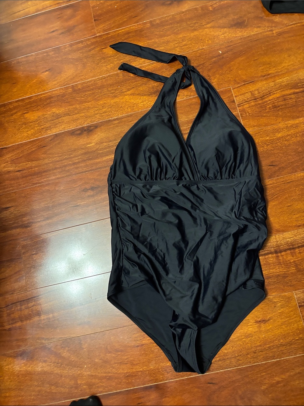 Black Halter Women’s One-Piece Swimsuit